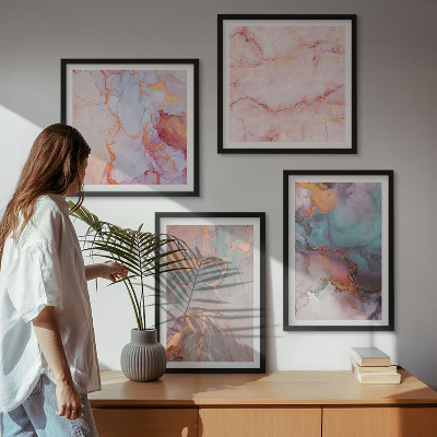Dekorativní sada obrazů Abstraktní pastelové vzory