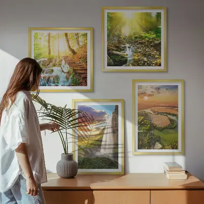 Moderní sada obrazů vodopád Oranžové hory