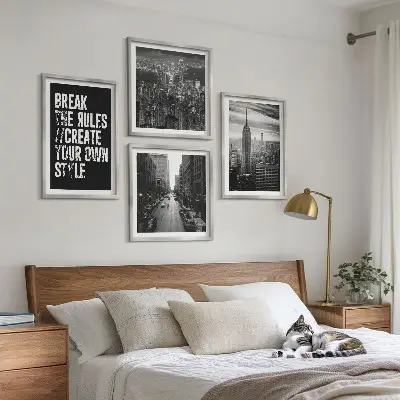 Moderní sada obrazů černobílá inspirace pro městské ulice