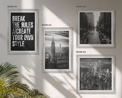 Moderní sada obrazů černobílá inspirace pro městské ulice