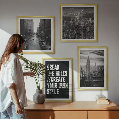 Moderní sada obrazů černobílá inspirace pro městské ulice