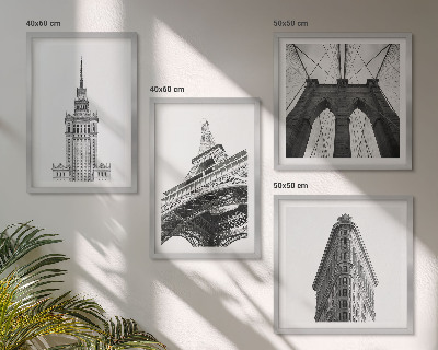 Dekorativní sada obrazů Architektura černobílý minimalismus