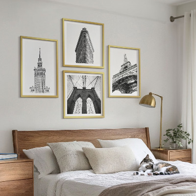 Dekorativní sada obrazů Architektura černobílý minimalismus