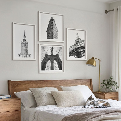 Dekorativní sada obrazů Architektura černobílý minimalismus