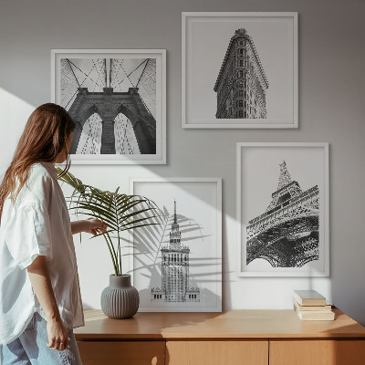 Dekorativní sada obrazů Architektura černobílý minimalismus