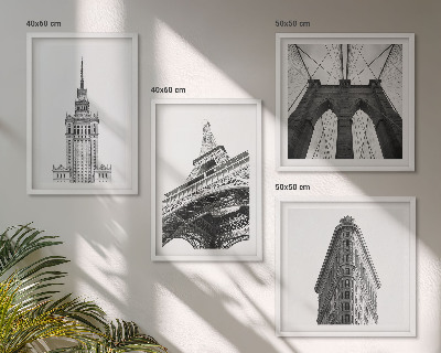 Dekorativní sada obrazů Architektura černobílý minimalismus