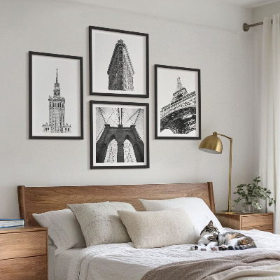 Dekorativní sada obrazů Architektura černobílý minimalismus