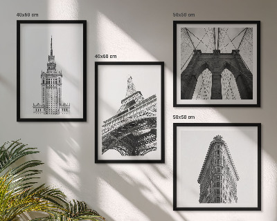 Dekorativní sada obrazů Architektura černobílý minimalismus