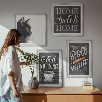 Moderní sada obrazů s motivem kočky do domácí kuchyně