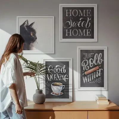 Moderní sada obrazů s motivem kočky do domácí kuchyně