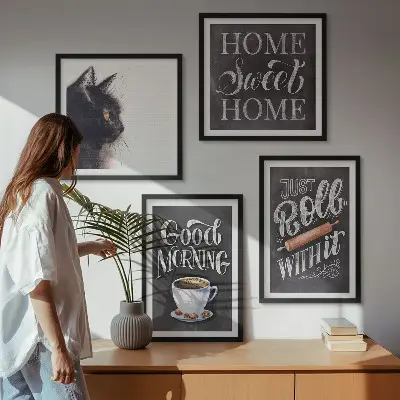 Moderní sada obrazů s motivem kočky do domácí kuchyně