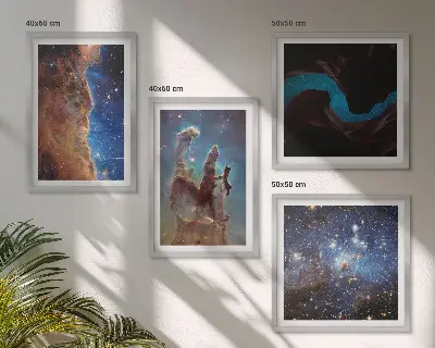 Dekorativní sada obrazů vesmírné krajiny galaxií