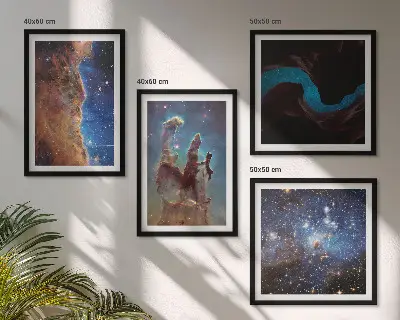 Dekorativní sada obrazů vesmírné krajiny galaxií