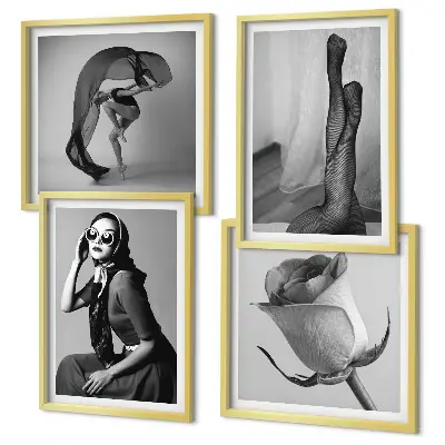 Moderní sada obrazů stylové portréty elegantních žen