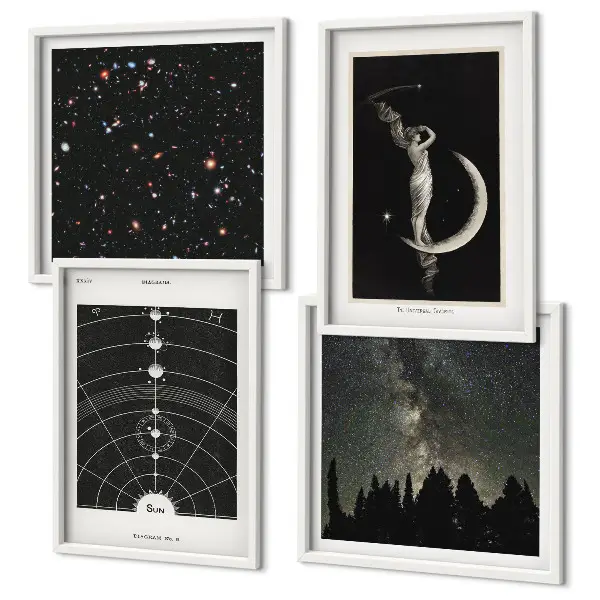 Dekorativní sada obrazů galaxie sluneční soustavy