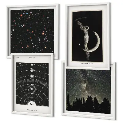 Dekorativní sada obrazů galaxie sluneční soustavy