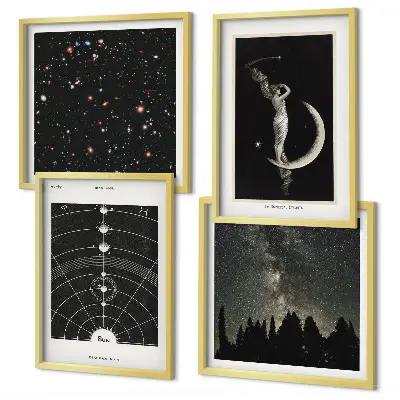 Dekorativní sada obrazů galaxie sluneční soustavy