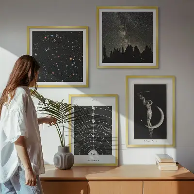 Dekorativní sada obrazů galaxie sluneční soustavy