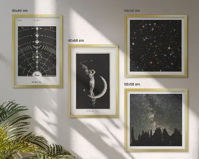 Dekorativní sada obrazů galaxie sluneční soustavy