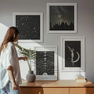Dekorativní sada obrazů galaxie sluneční soustavy