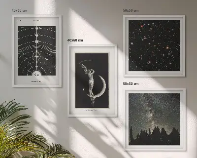 Dekorativní sada obrazů galaxie sluneční soustavy