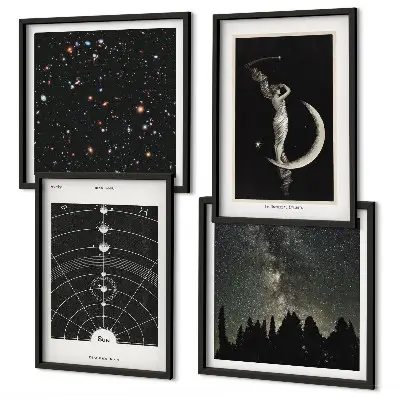 Dekorativní sada obrazů galaxie sluneční soustavy