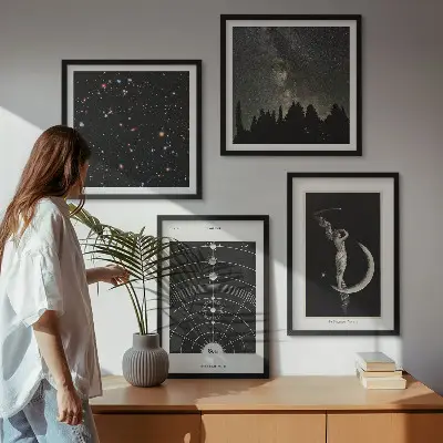 Dekorativní sada obrazů galaxie sluneční soustavy
