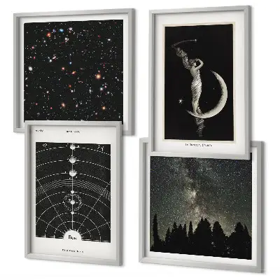 Dekorativní sada obrazů galaxie sluneční soustavy
