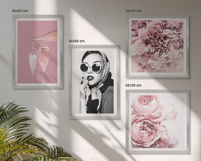 Dekorativní sada obrazů Květiny pivoňky růže elegance