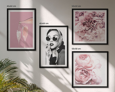 Dekorativní sada obrazů Květiny pivoňky růže elegance