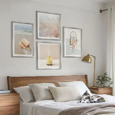 Dekorativní sada obrazů ve stylu boho s motivem letní krajiny