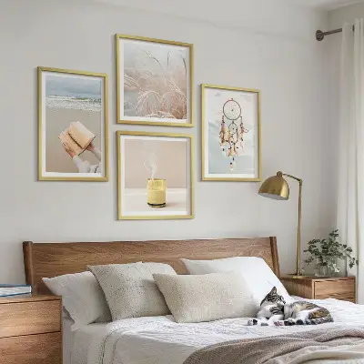 Dekorativní sada obrazů ve stylu boho s motivem letní krajiny