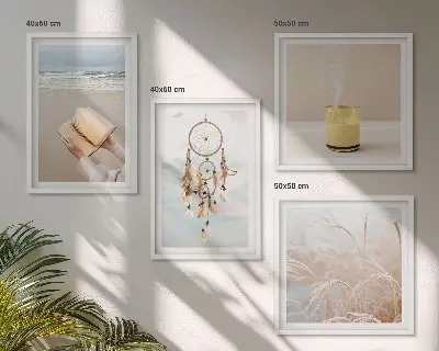 Dekorativní sada obrazů ve stylu boho s motivem letní krajiny