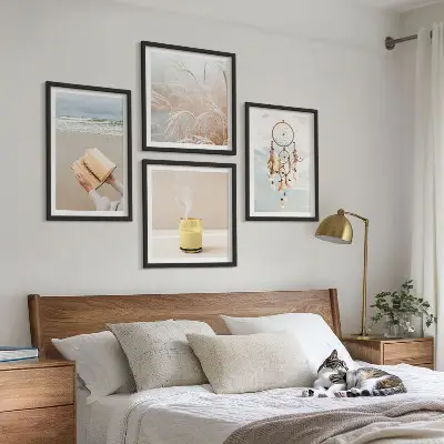 Dekorativní sada obrazů ve stylu boho s motivem letní krajiny