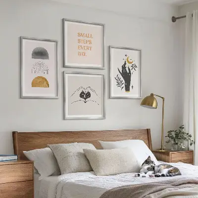 Dekorativní sada obrazů minimalistické boho ilustrace