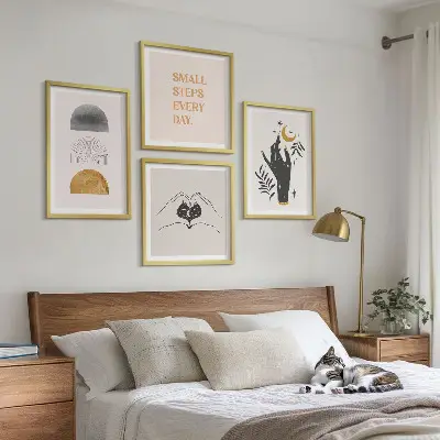 Dekorativní sada obrazů minimalistické boho ilustrace