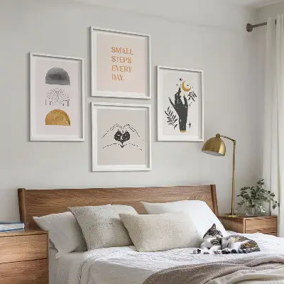 Dekorativní sada obrazů minimalistické boho ilustrace