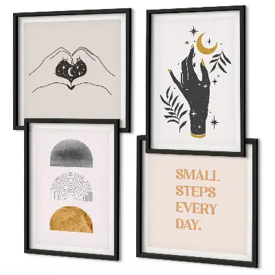 Dekorativní sada obrazů minimalistické boho ilustrace