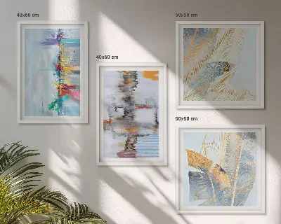 Dekorativní sada obrazů abstraktní malířské kompozice