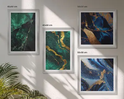 Dekorativní sada obrazů elegantní vzory na kamenech