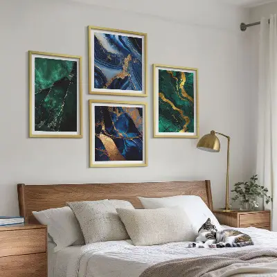 Dekorativní sada obrazů elegantní vzory na kamenech