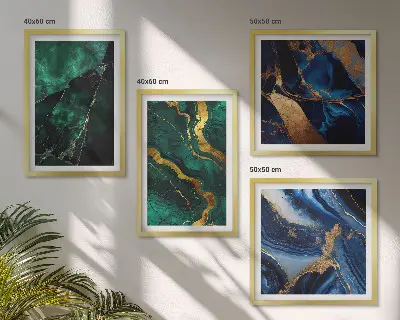 Dekorativní sada obrazů elegantní vzory na kamenech
