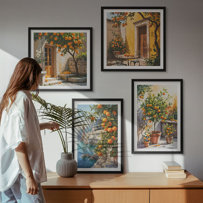Dekorativní sada obrazů Malované citrusové krajiny