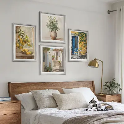 Dekorativní sada obrazů architektura města Lemons