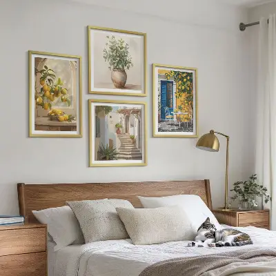 Dekorativní sada obrazů architektura města Lemons