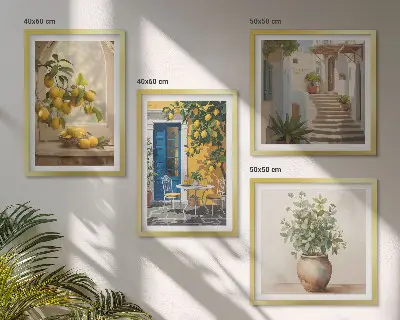 Dekorativní sada obrazů architektura města Lemons