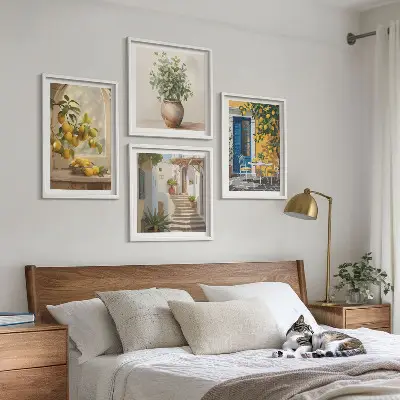 Dekorativní sada obrazů architektura města Lemons