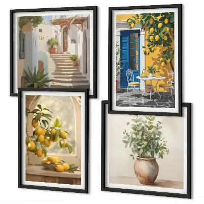 Dekorativní sada obrazů architektura města Lemons