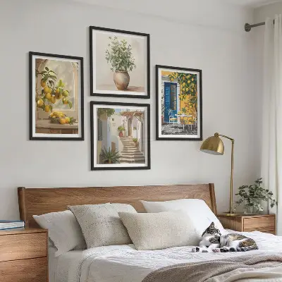 Dekorativní sada obrazů architektura města Lemons