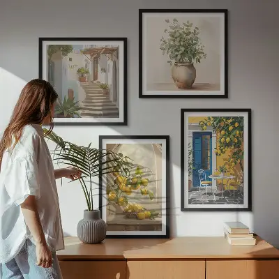 Dekorativní sada obrazů architektura města Lemons